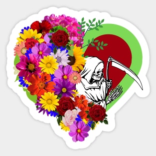 design based on the tradition of commemorating the dead in Mexico style. Sticker